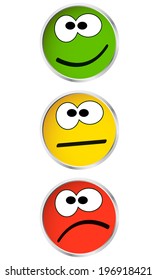 Pro / Contra buttons with face