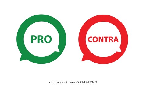 pro and contra information sign