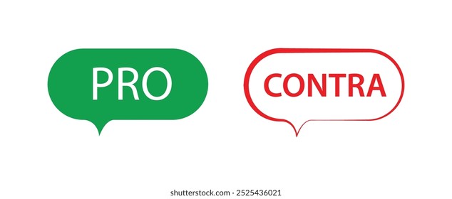 Pro contra signo sobre fondo blanco