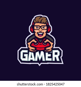 Pro gamer e-sport logo design mascot