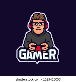 Pro gamer e-sport logo design mascot