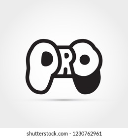 Pro gamer logo - vector illustration