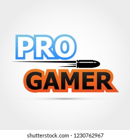 Pro gamer logo - vector illustration