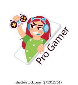 Ilustraciones de diseño plano de Vector para jugadores profesionales. 