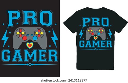 pro gamer.with patches for t-shirts and other uses