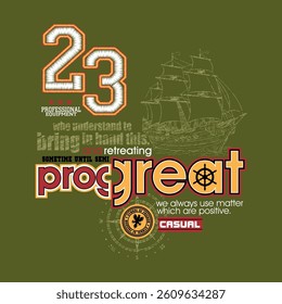 Pro great typography slogan. Vector illustrations for printed t-shirts, screen printing
