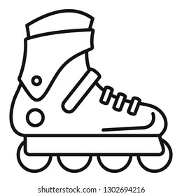 Pro inlane skates icon. Outline pro inlane skates vector icon for web design isolated on white background