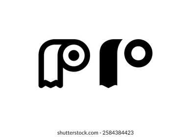Pro Label Icon in Black and White vector
