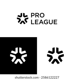 Pro League design logomark, flat design, modern minimalist logo design.