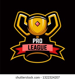 Pro League Trophy Logo Esports Sports