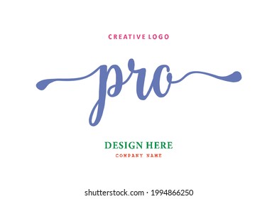 PRO lettering logo is simple, easy to understand and authoritative