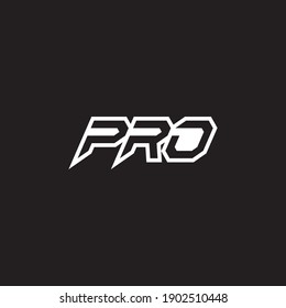 Pro logo, abstract minimalism light logo, template, sign, symbol, icon