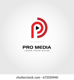 Pro Media Logo Symbol Icon