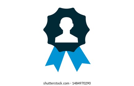 Pro member badge icon on white background. Vector illustration
