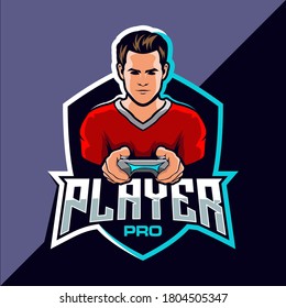 Pro player esport game logo design