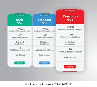 Pro Price List Vector Template Design