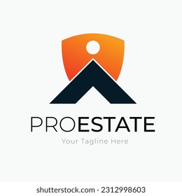 Pro Real estate organization logo fully editable for properties dealing and housing authorities