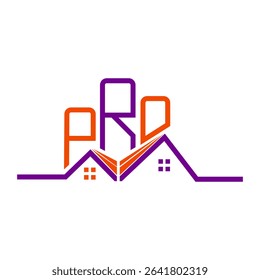PRO Real State logo design, PRO simple and modern logo. PRO luxurious alphabet design  