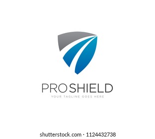 Pro Shield Secure Logo Design Template Vector Icon