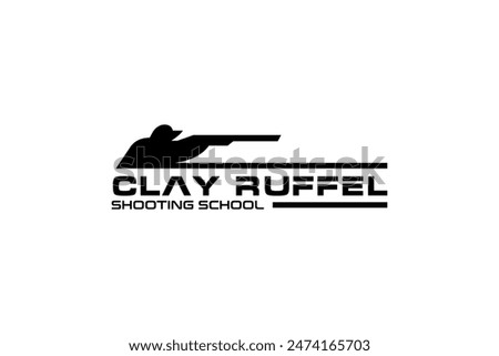 Pro Shoot School Logo. Firearms instructor, CR Letter,   Shooting Instructor vector design for t shirt print, invitation card, shooting event poster, web banner, competitions advertisement flyer.