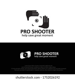 pro shutter hand and lens camera focus object professional business event shot graphic  company photography studio sign logo