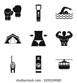 Pro sport icons set. Simple set of 9 pro sport vector icons for web isolated on white background