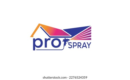 pro spray painting home vector logo