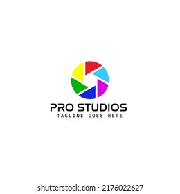 Pro Studios Color Combination Logo Design