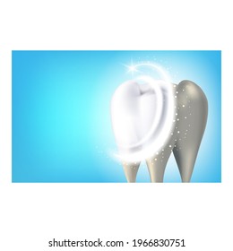 Pro zart Whitening Creative Promo Banner Vector. Professionelles Enamel Whitening, Dental Clinic Medical Occupation Advertising Poster. Whitest Smile Style Concept Template Illustration