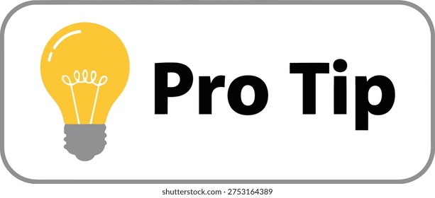 A pro tip with a lightbulb icon is shown