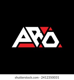 Diseño del logotipo de la letra del triángulo PRO con forma de triángulo. Monograma de diseño del logotipo del triángulo PRO. Plantilla de logotipo vectorial de triángulo PRO con color rojo. Logotipo triangular PRO Diseño sencillo, elegante y lujoso.