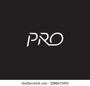 PRO Typhography logo design Monogram