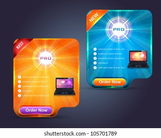 Pro Web Banner Template Vector Design