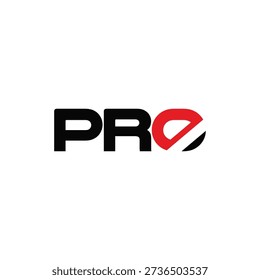 PRO WORDMARK ABSTRACT LOGO DESIGN IDEA VECTOR