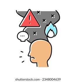 proactive aggression color icon vector. proactive aggression sign. isolated symbol illustration