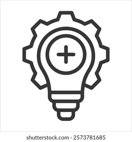 Proactive Approach Outline Icon Vector Illustration