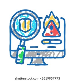 proactive crisis management doodle icon sketch vector. proactive crisis management sign. isolated symbol illustration