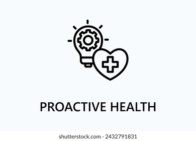 Proactive Health icon or logo sign symbol vector illustration