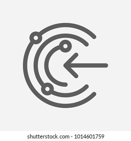Proactive icon line symbol. Isolated vector illustration of  icon sign concept for your web site mobile app logo UI design.