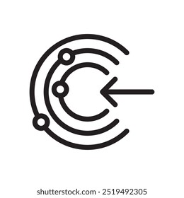 proaktive Symbol-Umrisssymbol, Vektorgrafik