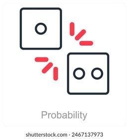 Probability and chance icon concept