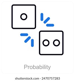 Probability and chance icon concept