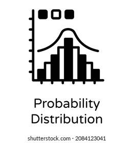 Probability Distribution Chart, Data Analytics Vector 