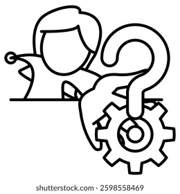 Probability icon represented by roll the dice Line style.