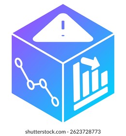 Ícone de probabilidade representado pelo estilo de gradiente do símbolo de probabilidade.