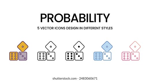 Probability Icons different style vector stock illustration