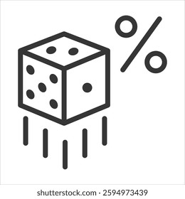 Probability Outline Icon Vector Illustration