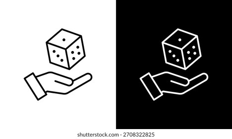Design do Conjunto de Ícones Brancos de Probabilidade
