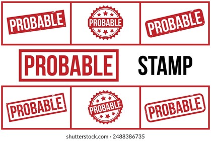 Probable Sello. Rojo Probable Grunge Sello de goma