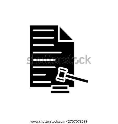 Probate icon. judgment icon symbol, vector illustration.
